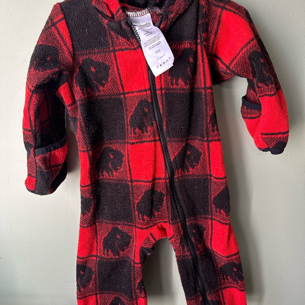 Columbia Red and Black Kids One Piece